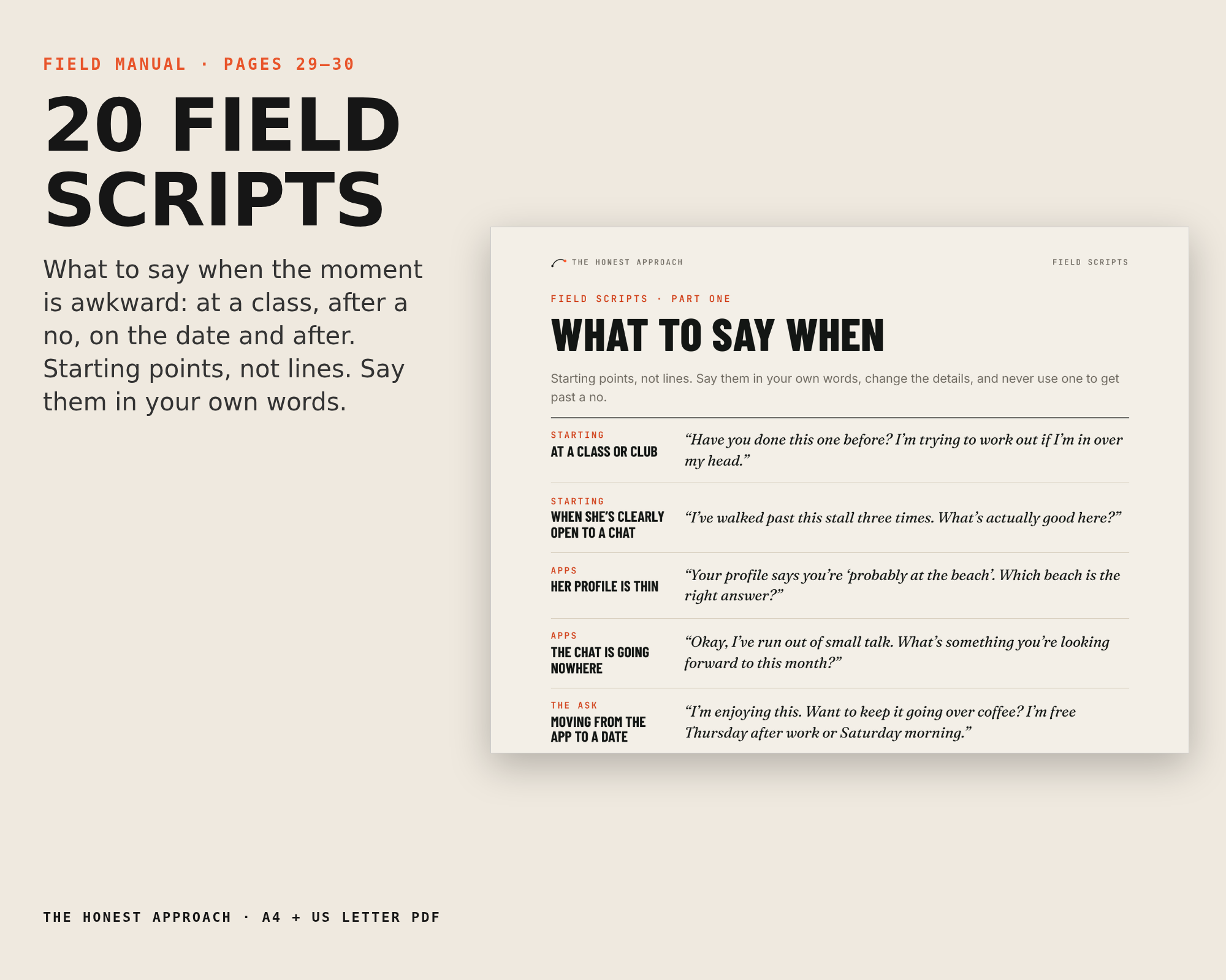 20 field scripts